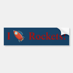 Coche Pegatina para el parachoques linda de Red Rocket
