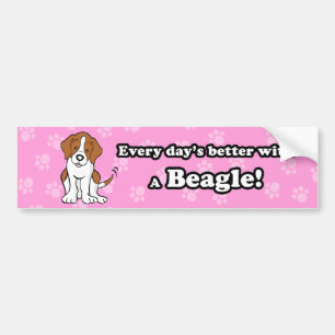 Coche Pegatina para el parachoques linda del beagle del