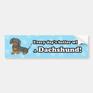 Coche Pegatina para el parachoques linda del Dachshund