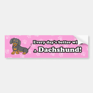 Coche Pegatina para el parachoques linda del Dachshund