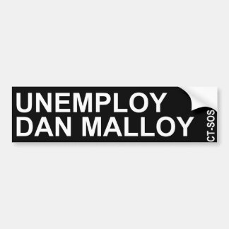 Coche pegatina para el parachoques malloy unemploy de