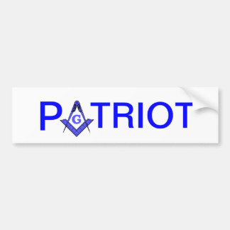 Coche Pegatina para el parachoques masónica del patriota