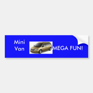 Coche Pegatina para el parachoques Mini Van MEGA FUN