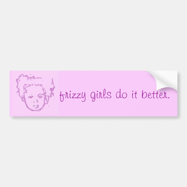 Coche Pegatina para el parachoques muy rizada de los (Frente)