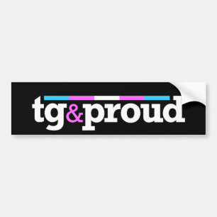 Coche Pegatina para el parachoques negra de Tg&proud
