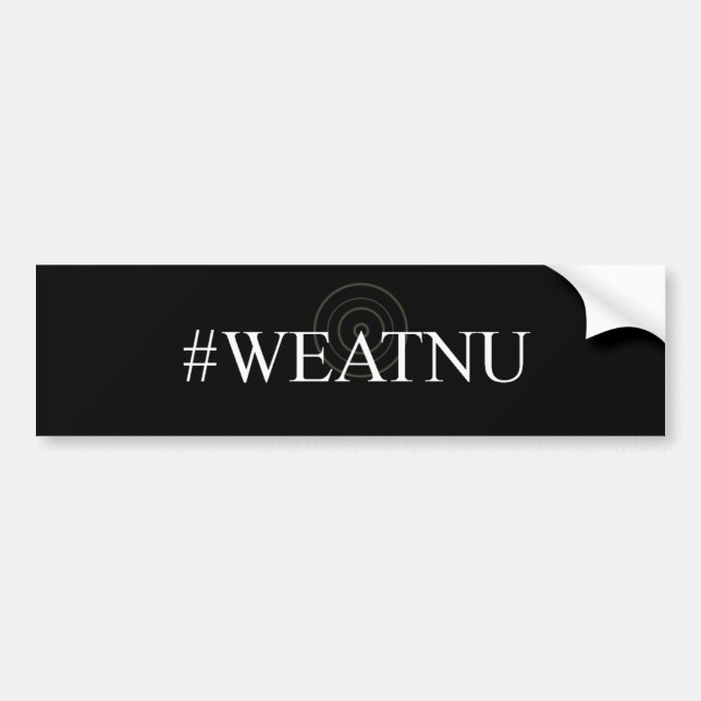 Coche Pegatina para el parachoques negra del #WEATNU (Frente)