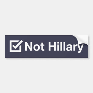 Coche Pegatina para el parachoques "no de Hillary"