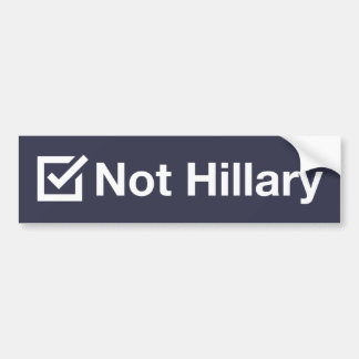 Coche Pegatina para el parachoques "no de Hillary"