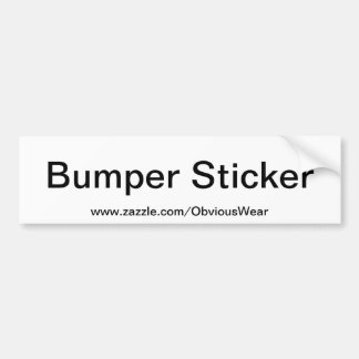 Coche Pegatina para el parachoques obvia