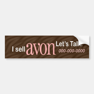 Coche Pegatina para el parachoques personalizada de Avon