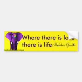 Coche Pegatina para el parachoques púrpura del elefante