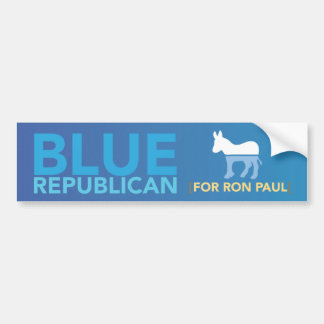 Coche Pegatina para el parachoques republicana azul