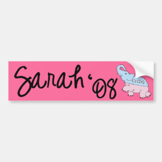 Coche Pegatina para el parachoques rosada de Sarah 08