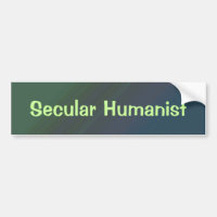 Pegatina para el parachoques secular del humanista