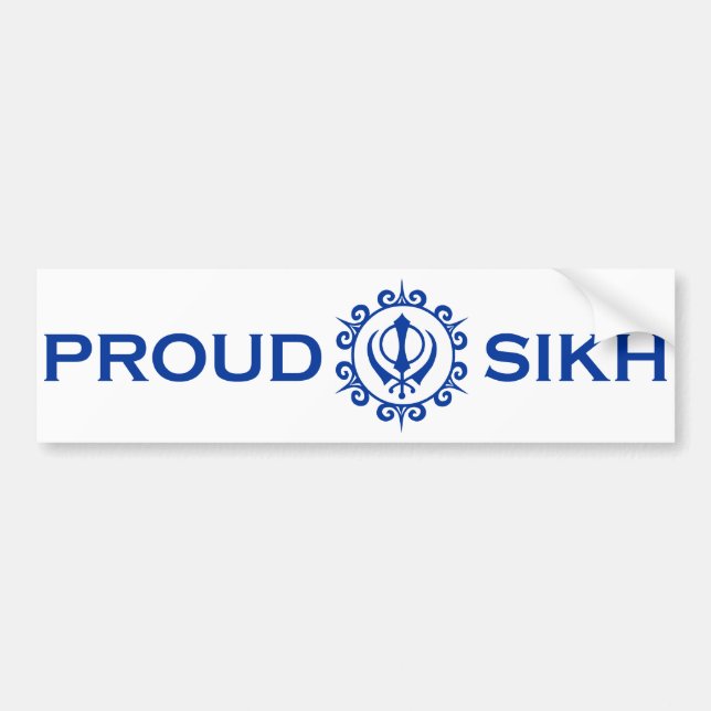 Coche Pegatina para el parachoques SIKH ORGULLOSA (Frente)