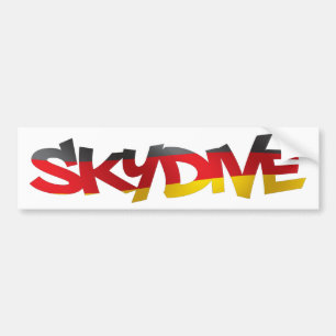COCHE PEGATINA PARA EL PARACHOQUES SKYDIVE ALEMANIA