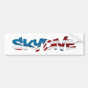 COCHE PEGATINA PARA EL PARACHOQUES SKYDIVE LOS E.E.U.U.