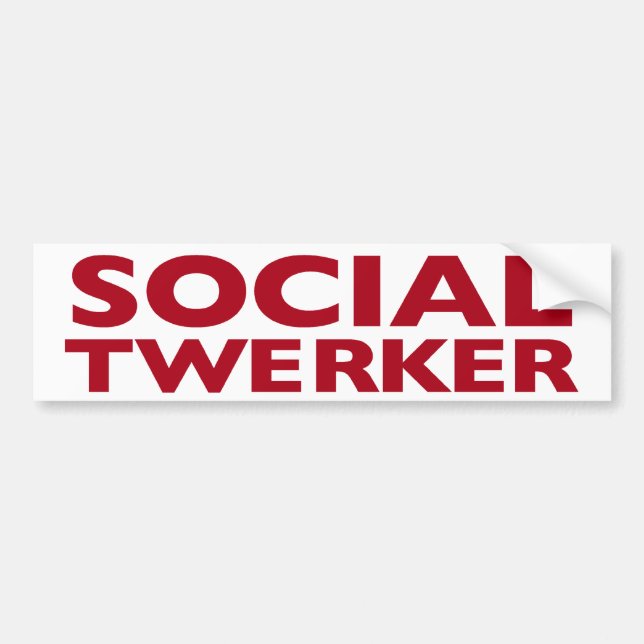Coche Pegatina para el parachoques social de Twerker (Frente)