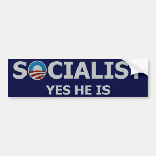Coche Pegatina para el parachoques socialista de Obama