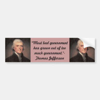Coche Pegatina para el parachoques: Thomas Jefferson