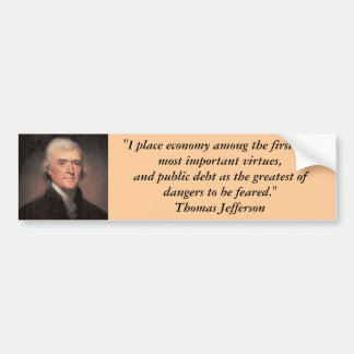 Coche Pegatina para el parachoques: Thomas Jefferson en