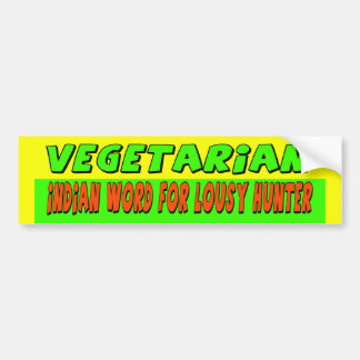 Coche Pegatina para el parachoques vegetariana