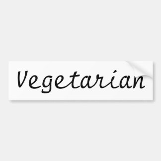 Coche Pegatina para el parachoques vegetariana