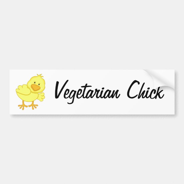 Coche Pegatina para el parachoques vegetariana del (Frente)