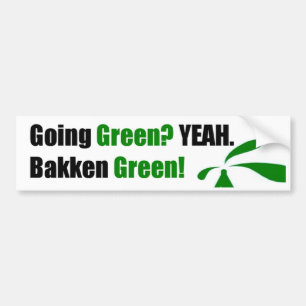 Coche Pegatina para el parachoques verde de Bakken
