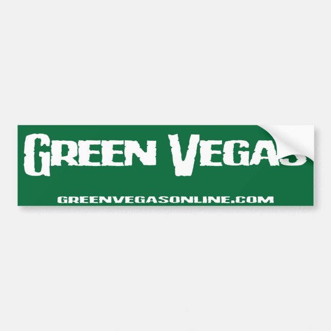 Coche Pegatina para el parachoques verde de Vegas (Frente)