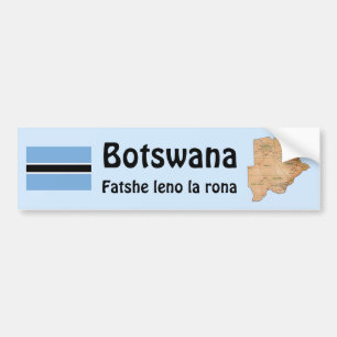 Coche Pegatina para parachoques con bandera y mapa de Bo