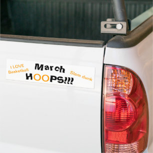 Coche Pegatina para parachoques de baloncesto de marzo H