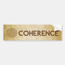 Pegatina para parachoques de "Coherencia" Flor de