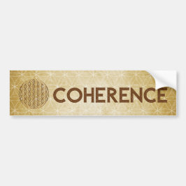 Coche Pegatina para parachoques de "Coherencia" Flor de
