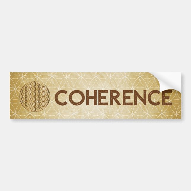 Coche Pegatina para parachoques de "Coherencia" Flor de  (Frente)