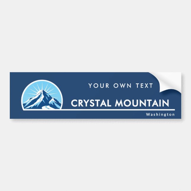 Coche Pegatina para parachoques de Crystal Mountain Wash (Frente)