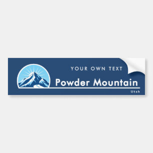 Coche Pegatina para parachoques Powder Mountain Utah
