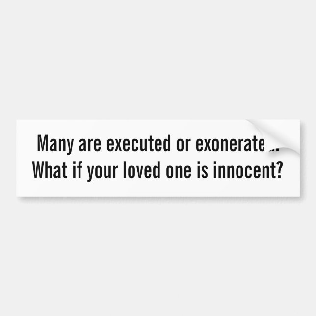 Coche Pena de muerte y pegatina para el parachoques de (Frente)