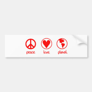 Coche Planeta del amor de la paz - pegatina para el