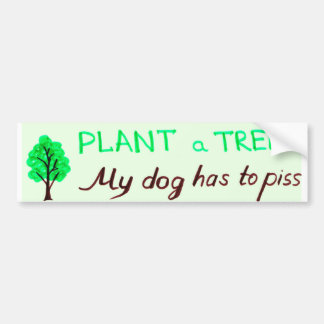 Coche Plante un árbol para mi pegatina para el