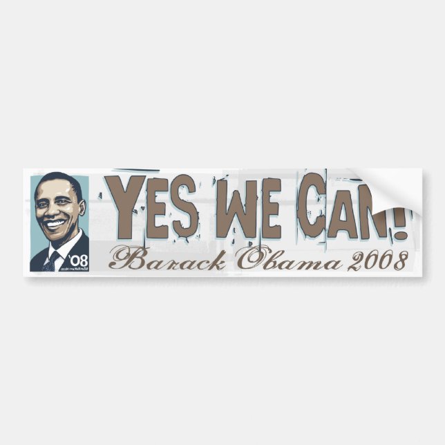 Coche ¡Podemos sí! Pegatina para el parachoques de Obama (Frente)