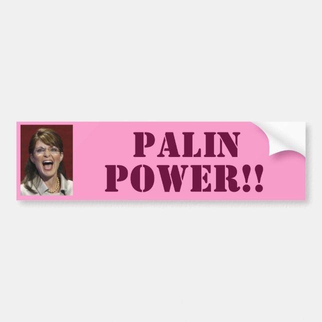 Coche ¡Poder de Palin!! - Pegatina para el parachoques (Frente)