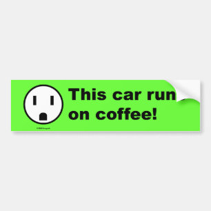 Coche Poder del café - pegatina para el parachoques