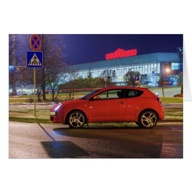 Coche por la noche (Anverso (Horizontal))