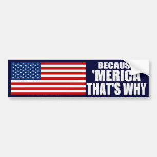 Coche PORQUE 'MERICA QUE ES PORQUÉ pegatina para el