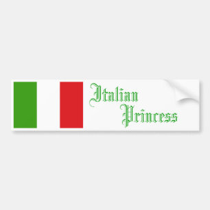 Coche Princesa italiana, pegatina para el parachoques
