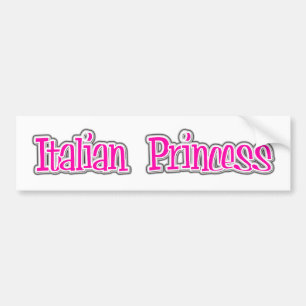 Coche Princesa italiana pegatina para el parachoques