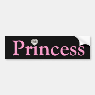 Coche Princesa negra y rosada pegatina para el
