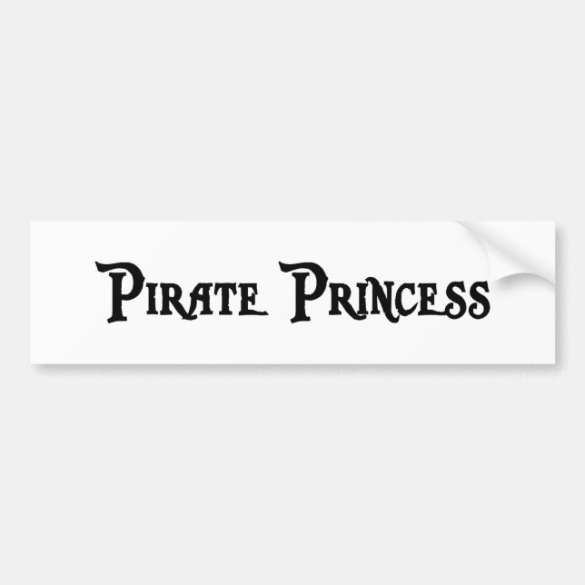Coche Princesa pegatina para el parachoques del pirata (Frente)