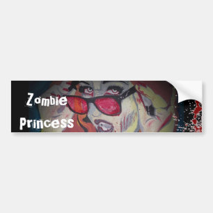 Coche Princesa pegatina para el parachoques del zombi